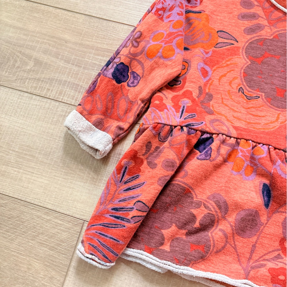 Anthropologie Saturday Sunday Orange and Purple Floral Sweatshirt - Picture 3 of 9